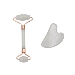 Rose Quartz Facial Kit | Roller & Gua Sha