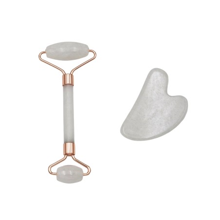 Rose Quartz Facial Kit | Roller & Gua Sha