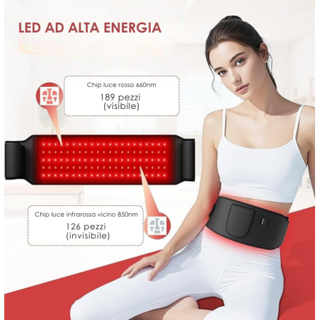 Red Light Therapy Belt 660nm 850nm LED Waist Wrap