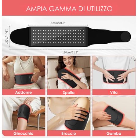 Red Light Therapy Belt 660nm 850nm LED Waist Wrap