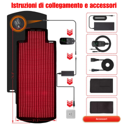 Tappetino LED Luce Rossa Full Body 1300 LED 660nm 850nm