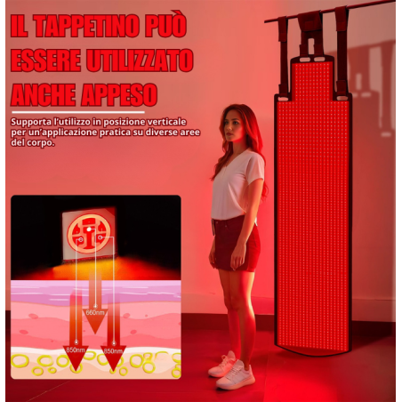 Full Body Red Light Therapy Mat 1300 LEDs 660nm 850nm