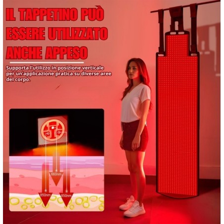 Tappetino LED Luce Rossa Full Body 1300 LED 660nm 850nm