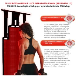 Tappetino LED Luce Rossa Full Body 1300 LED 660nm 850nm