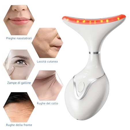 EMS LED Therapy Neck Beauty Device | Neck & Face Massage