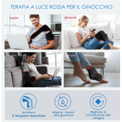 Fascia a luce rossa e infrarossa per ginocchio