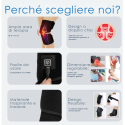 Fascia a luce rossa e infrarossa per ginocchio